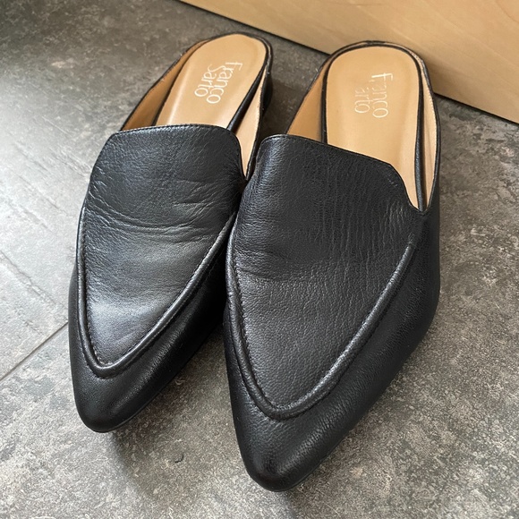 Franco Sarto Shoes - Franco Sarto Sela Mule Black Leather Flat 10